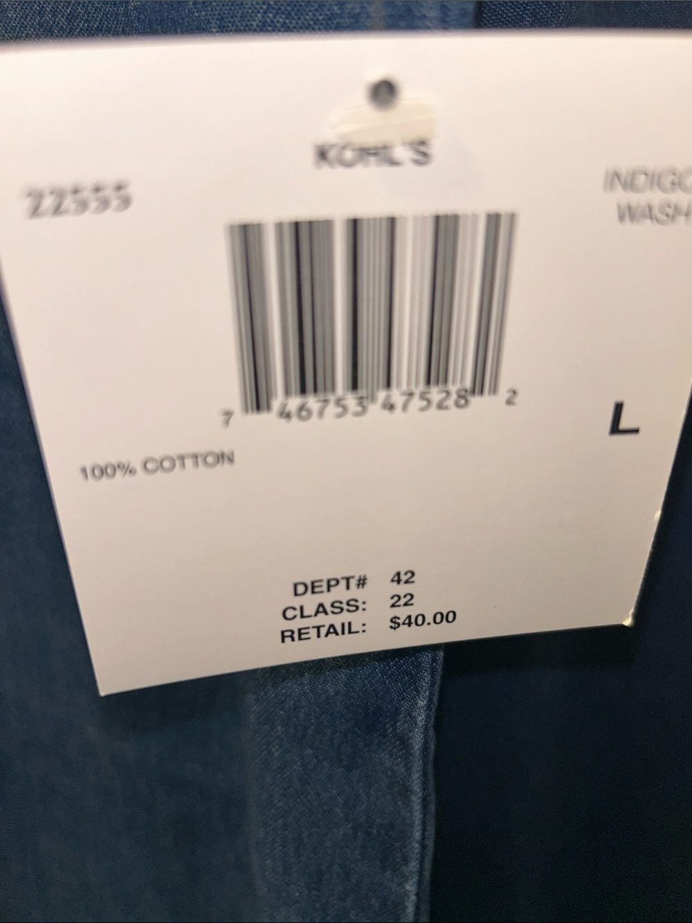Erika Denim Dress in Blue with Black Tag - Picture 3 of 8